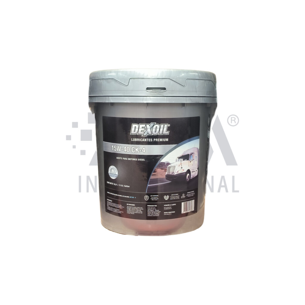 ACEITE DE MOTOR DIESEL 15W 40 API CK-4/SN X BALDE 5 GALONES - DEXOIL