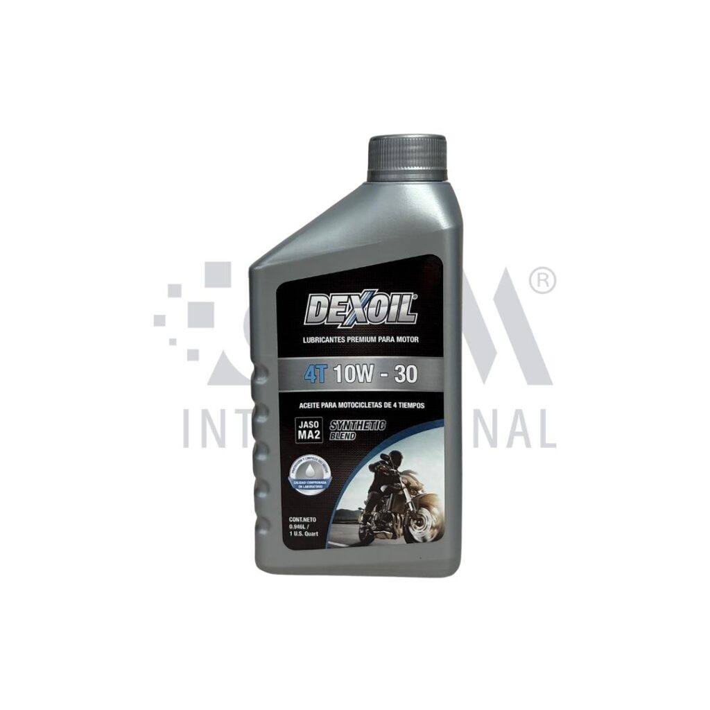 ACEITE DE MOTOS 4T 10W-30 MA2 SYNTH BLEND X CUARTO - DEXOIL